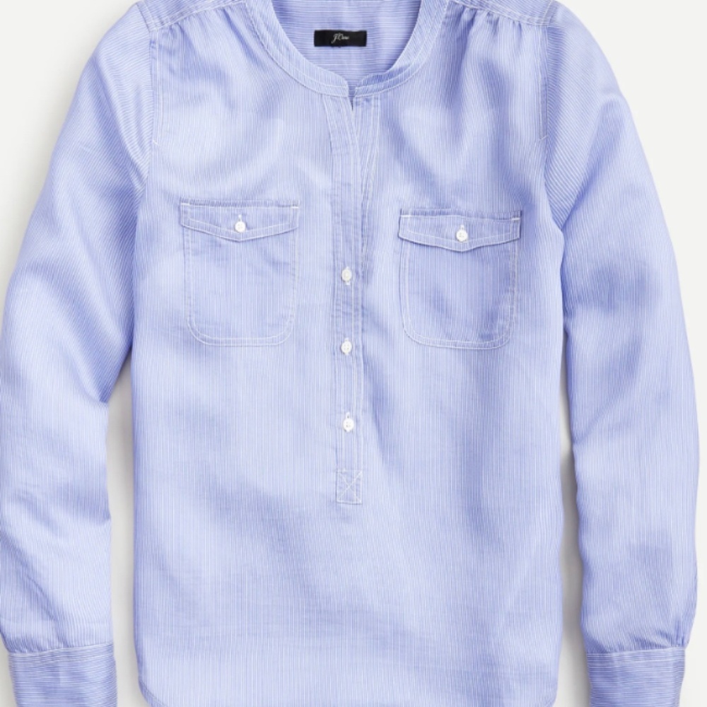 J.Crew Classic Popover Shirt in Stripe